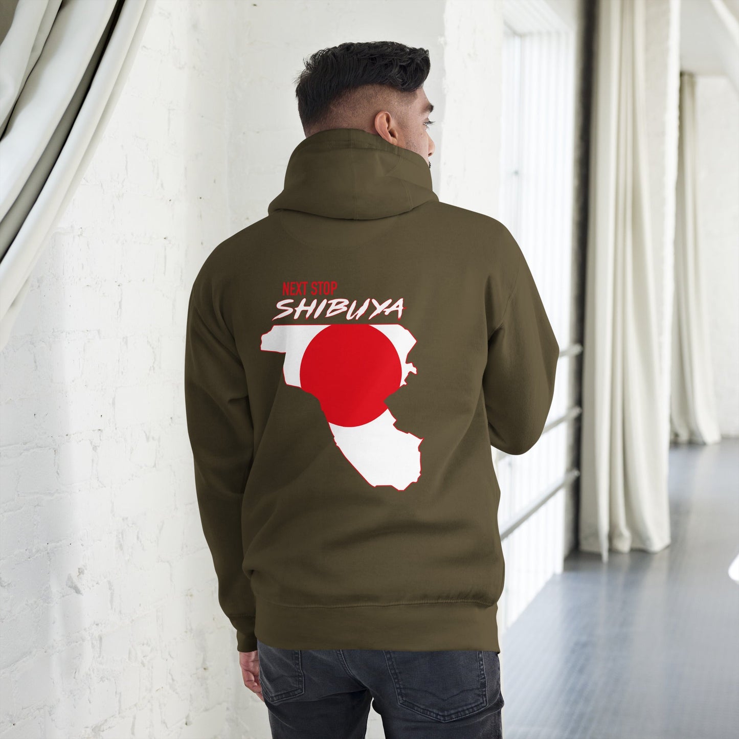 NEXT STOP: SHIBUYA - Militärgrün / S - Hoodie