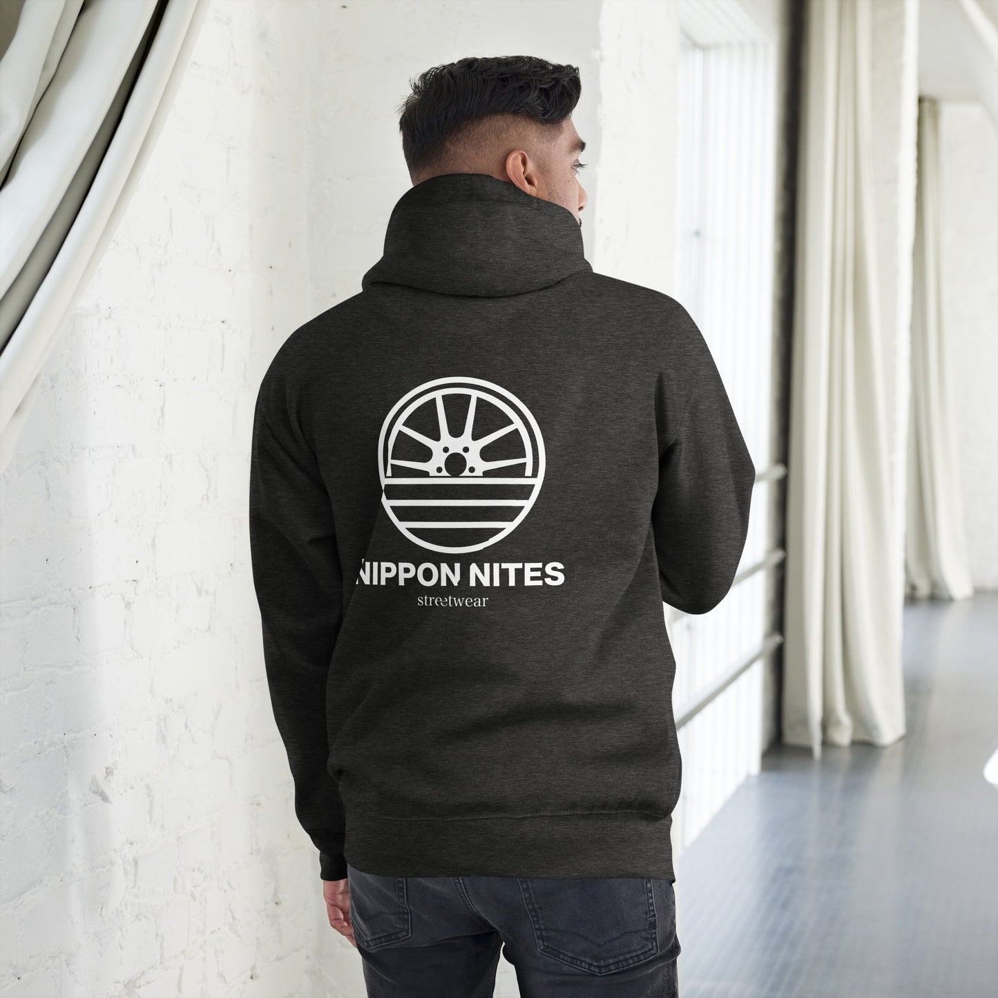 NIPPON NITES - Charcoal Heather / S - Hoodie