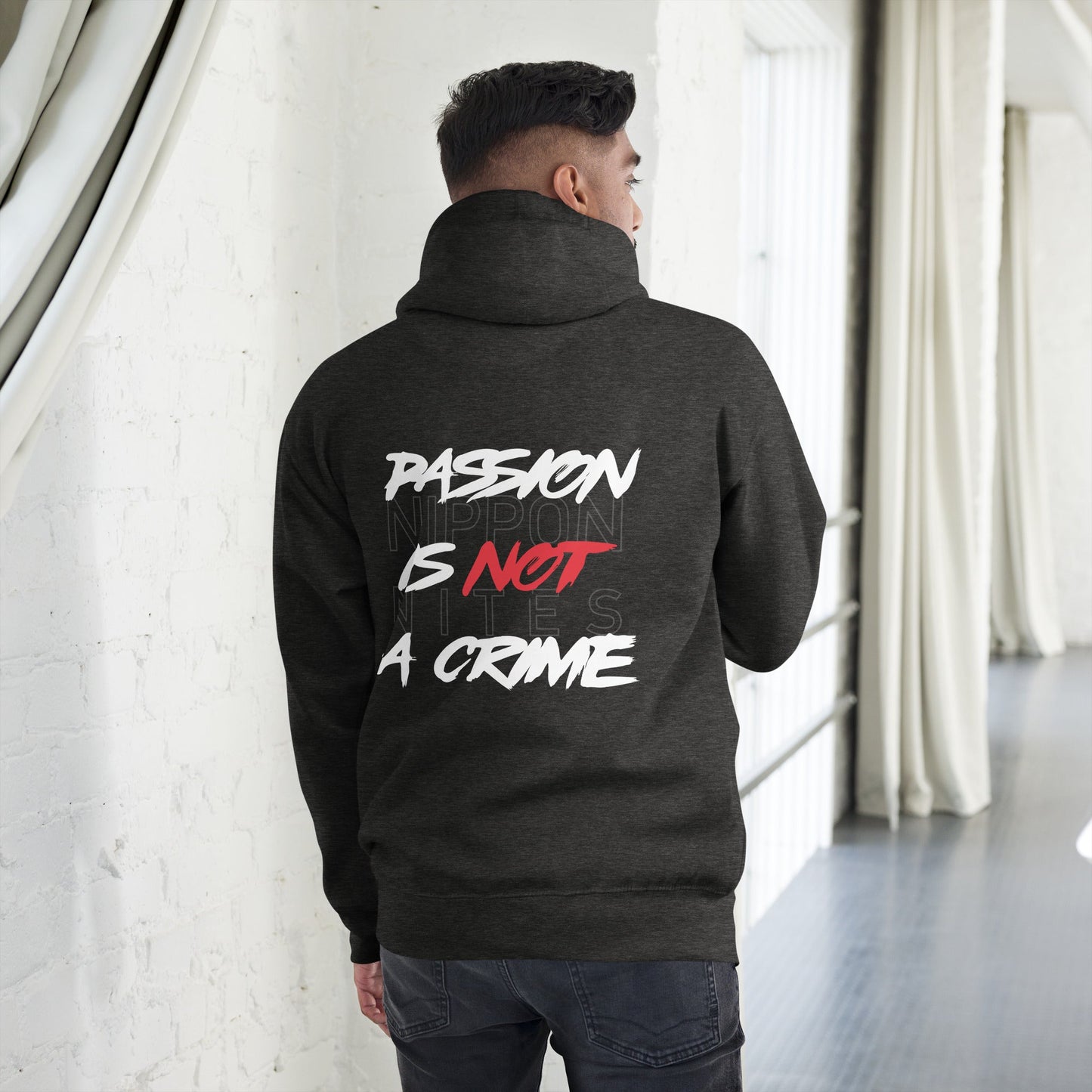 PASSION IS NOT A CRIME - Charcoal Heather / S - Hoodie